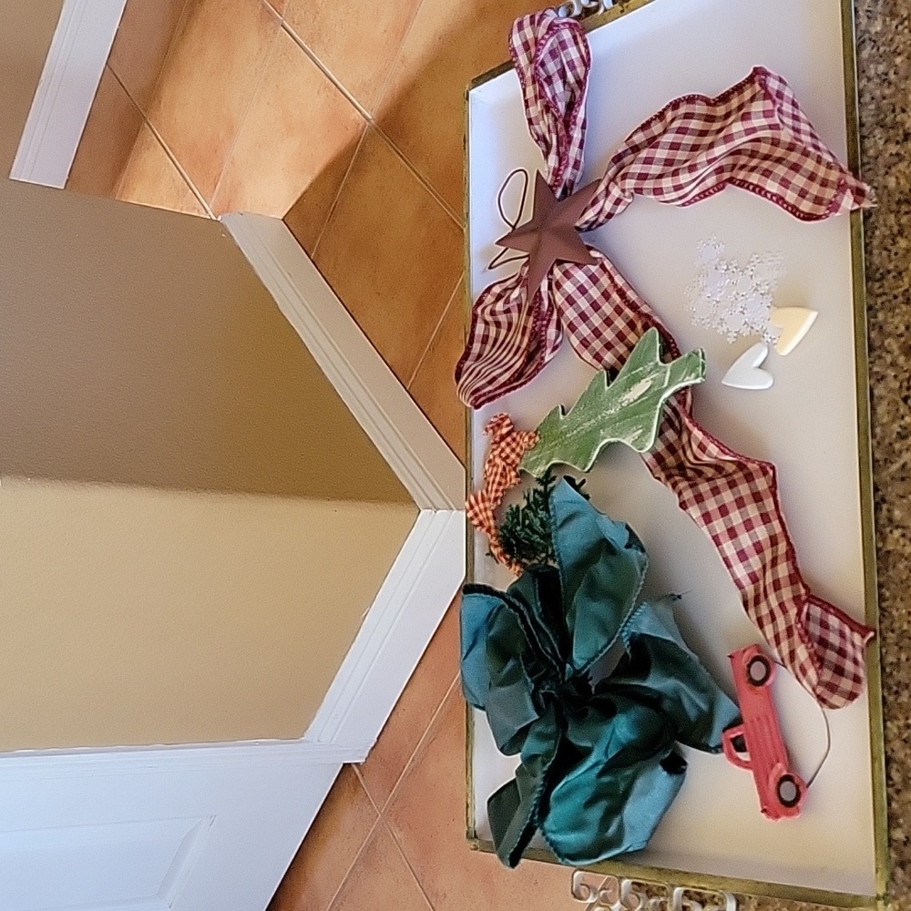 Farmhouse DIY Decor, w/2 Bows &  2 Trees, Truck +Misc. for Wreaths, Gifts, Etc.